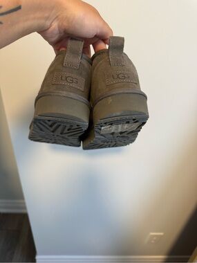 UGG Mini Suede Slip-On Booties in grey